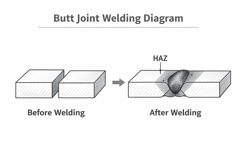 butt joint welding diagram